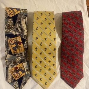 Elegant Italian Silk Men's Tie Collection - Red, Yellow, Multicolor